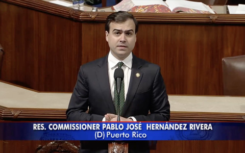 Resident Commissioner giving floor speech